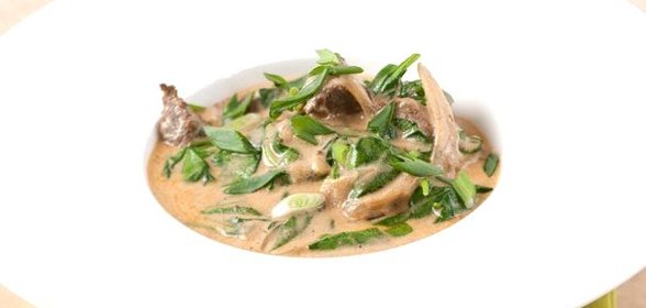 Бланкет из говядины со шпинатом и пряностями