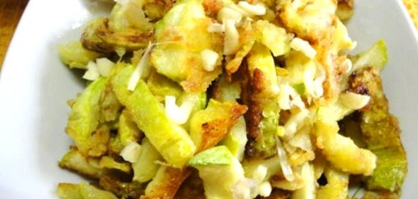 Кабачки, жаренные кусочками