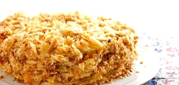 Торт из готового слоеного теста