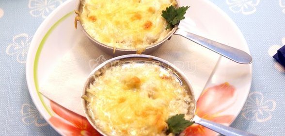 Жульен с курицей и грибами