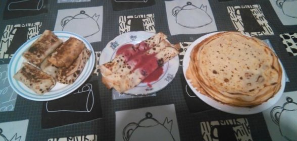 Заварные блины на кефире
