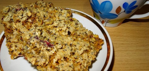 Овсяное печенье с маком и клюквой