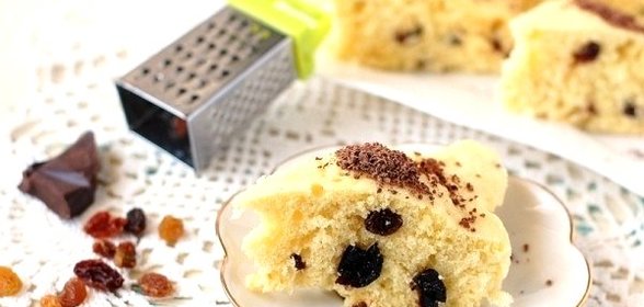 Ванильный манник с изюмом в микроволновке