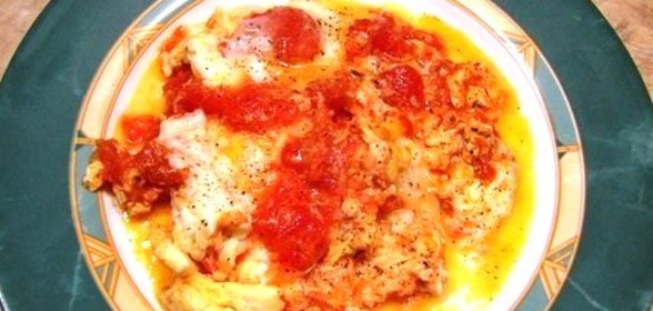 Яичница с помидорами