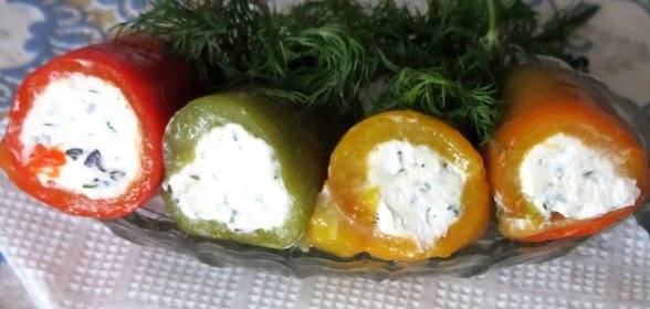 Перцы, фаршированные творогом