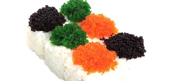 Суши с икрой летучей рыбы