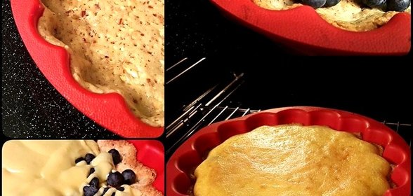 Сливочный торт с голубикой