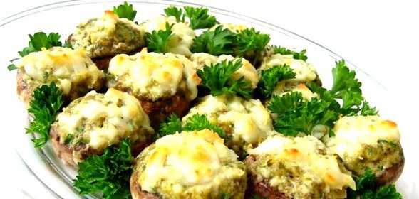 Грибы, фаршированные фаршем