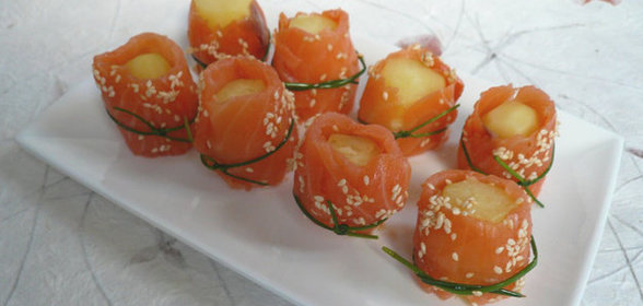 Картофельная закуска с лососем