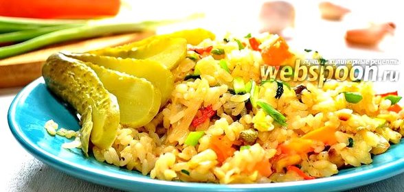 Постный плов с овощами