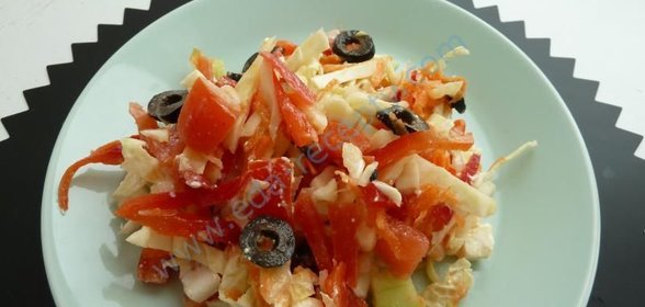 Греческий салат с капустой