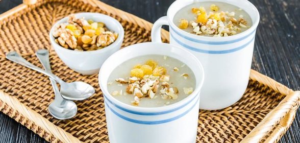 Овсяный кисель с орехами