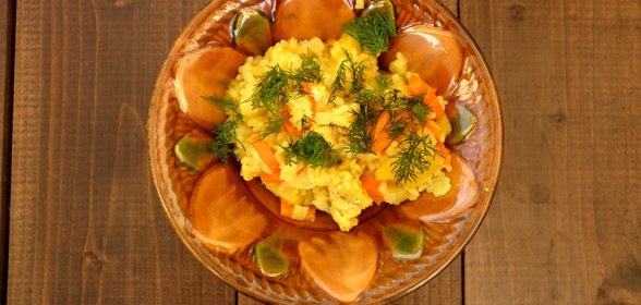 Курица с тыквой и рисом