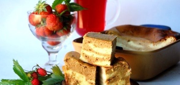 Творожная лимонно-кофейная запеканка