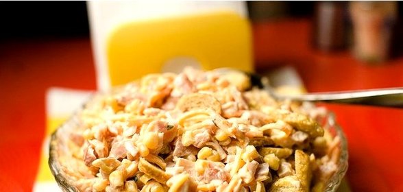 Салат из копченой курицы с корейской морковью