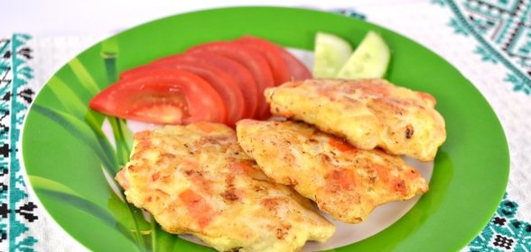 Котлетки куриные рубленные с морковью и цветной капустой