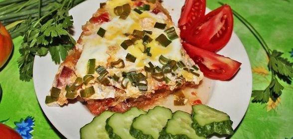 Яичница с кабачками