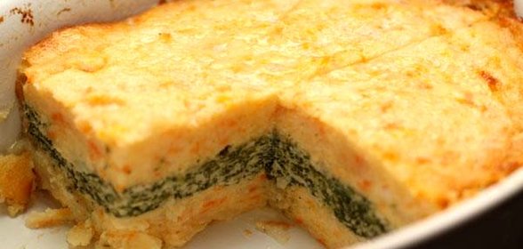 Картофельная запеканка с курицей и шпинатом