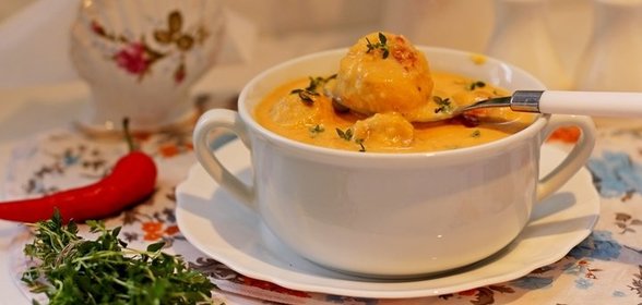 Тыквенный суп-пюре с фрикадельками
