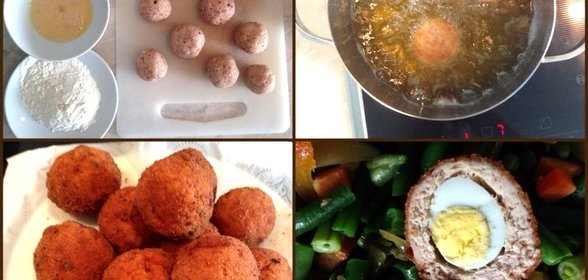 Яйца по‑шотландски с фаршем