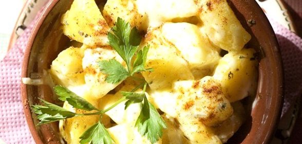 Печеный картофель с шафраном