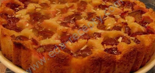 Сливовый пирог со сливами песочный