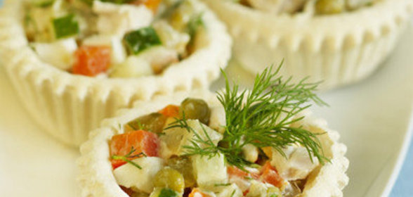 Салат оливье с индейкой