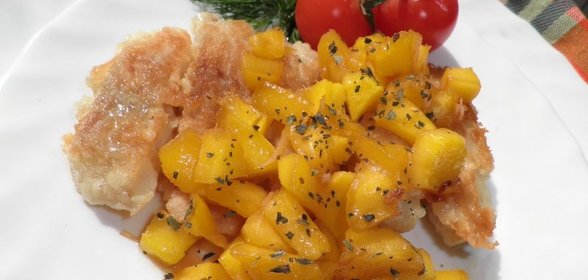 Рыбные палочки с манго