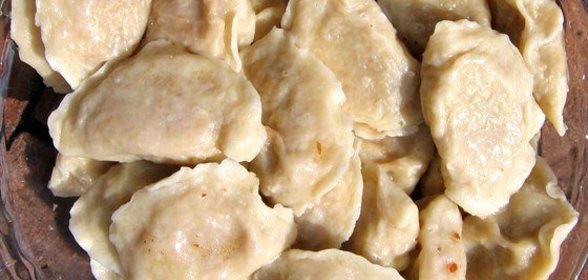 Вареники с фасолью и грибами