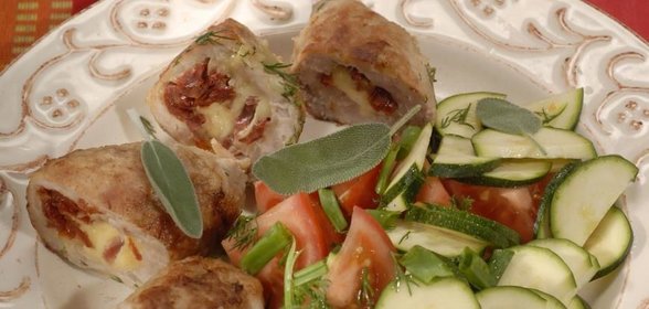 Зразы с сыром и вялеными томатами
