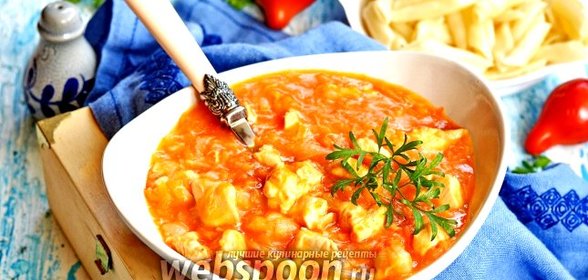 Гуляш из курицы в мультиварке