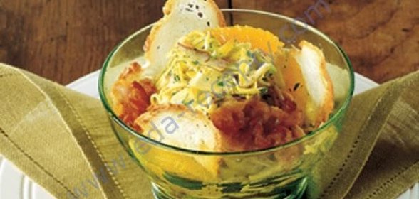 Салат с мясом и апельсинами