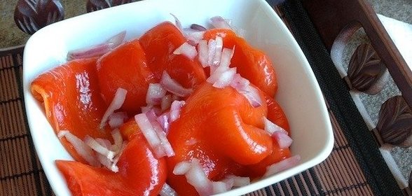 Закуска из печёных перцев