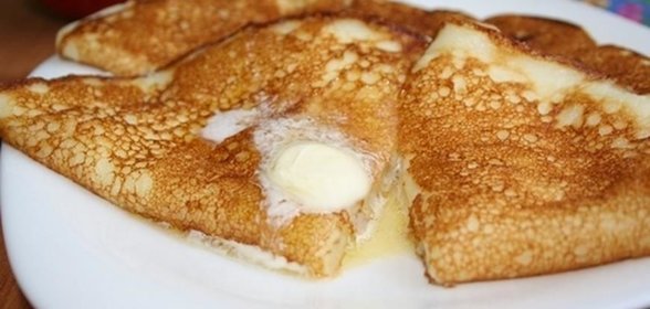 Блины на кефире с припеком