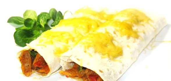 Буррито с мясом и авокадо