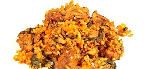 Рис с мясом и овощами на пару