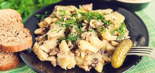 Жареная картошка с грибами