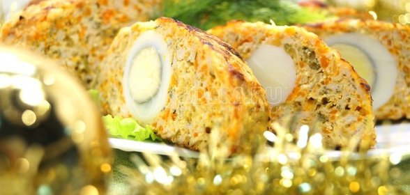 Рулет из курицы «Рождественский»
