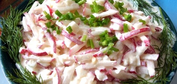 Салат из редиски с майонезом