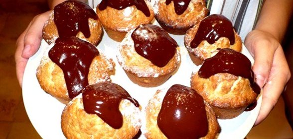 Ванильные капкейки с шоколадным кремом