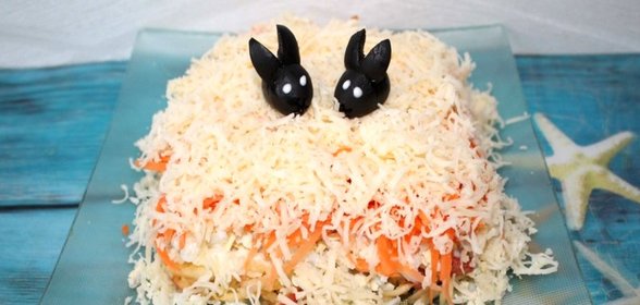 Французский салат с яблоками