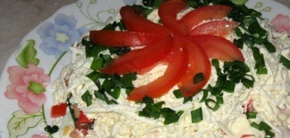 Салат Нежный с ветчиной