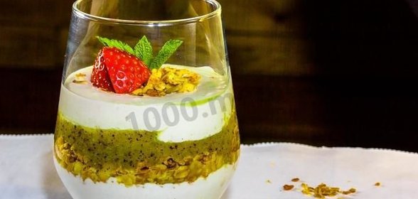 Творожный мусс с фруктовым смузи