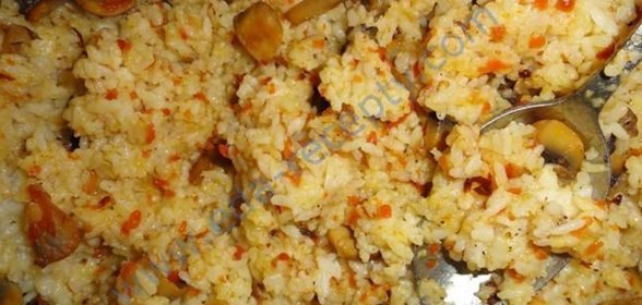 Вегетарианский постный плов с грибами