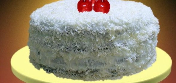 Торт Вишня в снегу