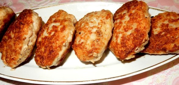 Котлеты свиные с добавление манки