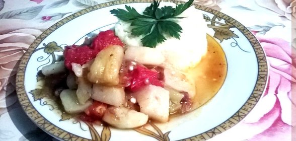 Овощное рагу с кус-кусом в мультиварке