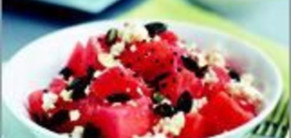 Салат из арбуза и феты