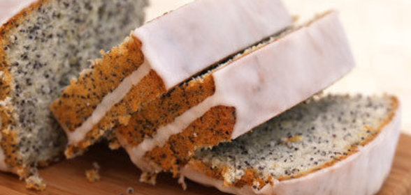 Маковый кекс с лимонной глазурью