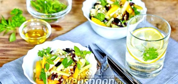 Салат с зелёной гречкой